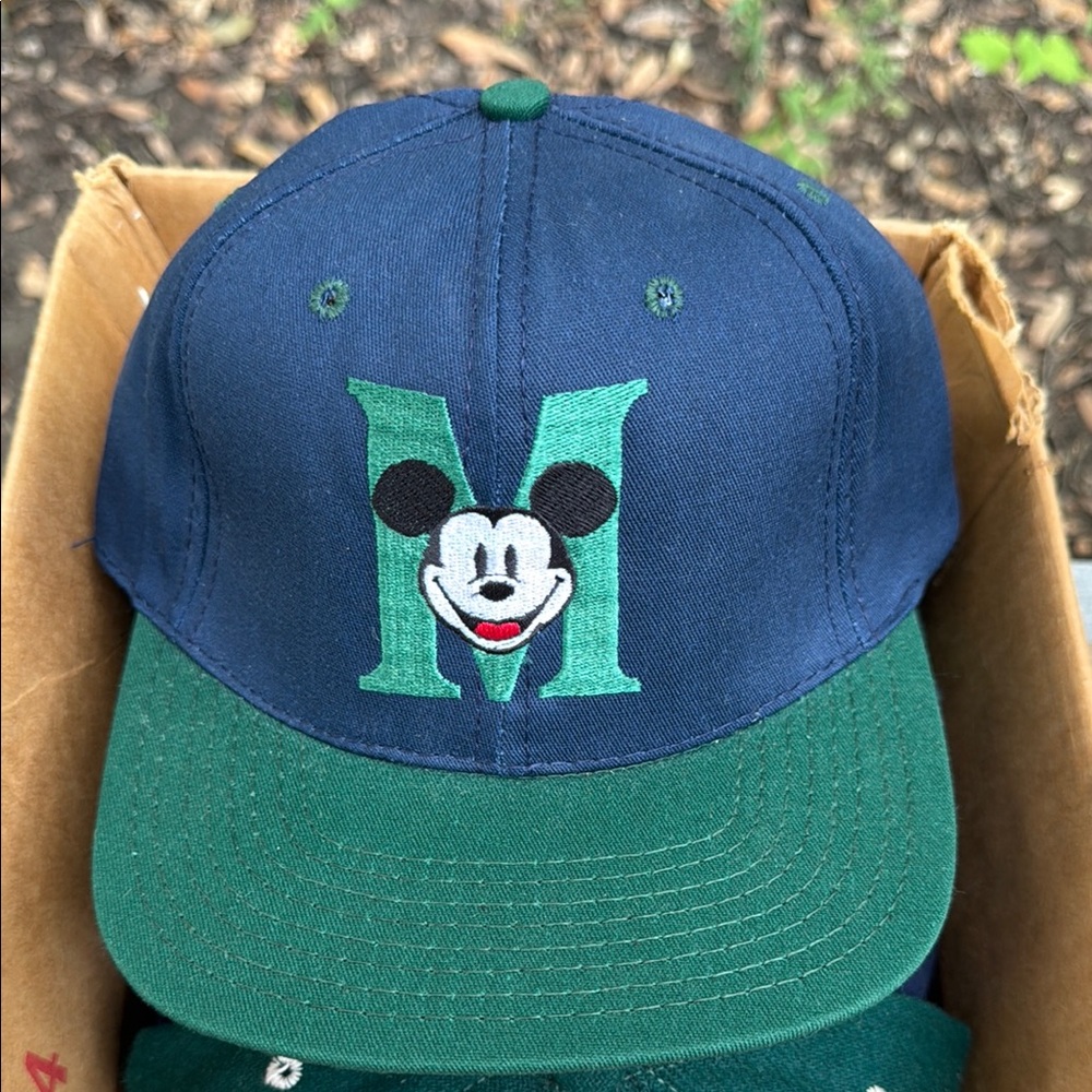 Disney Navy and Green Mickey Mouse Cap